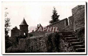 Old Postcard Chateau de Fougeres Inner View