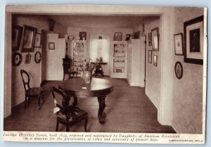 c1905 Interior OF Sibley House Built 1835 Relics Minneapolis Minnesota Postcard