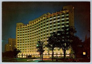 Saskatchewan Power Building, Night View, Regina Saskatchewan, Chrome Postcard #2