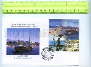 410004 Turkish Northern Cyprus 2004 First Day Europa tourism souvenir sheet