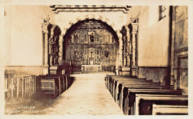 SAN FRANCISCO CA~ MISSION DOLORES~LOT OF 4 REAL PHOTO POSTCARDS-CEMETERY-NEW OLD