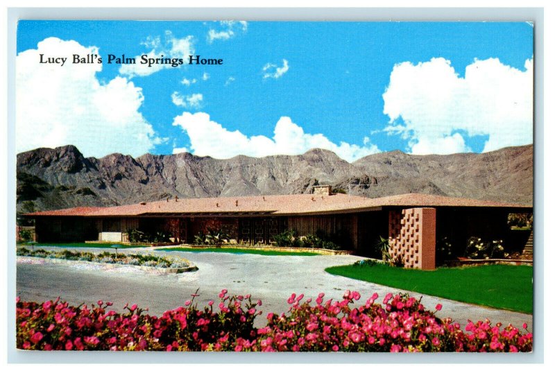 1984 Lucy Ball's Palm Springs Home Palm Springs CA Posted Postcard 