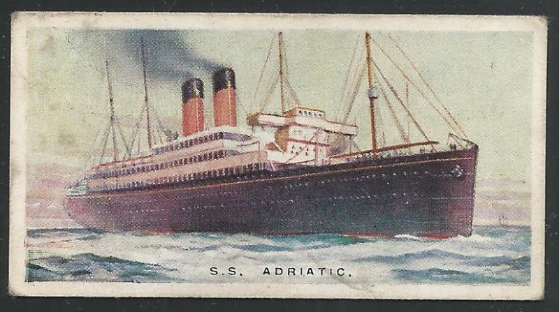 Canada 1924 Imperial Tobacco ADRIATIC Ships ot the World Cigarettes Card