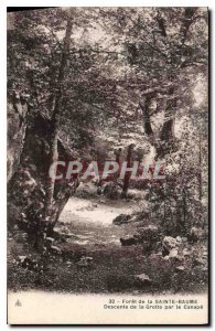 Postcard Old Foret de la Sainte Baume Descent of the cave by the Sofa