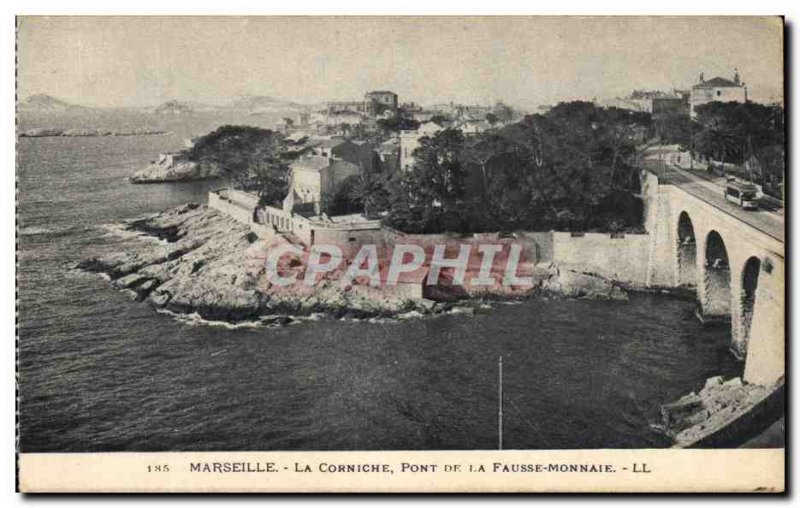 Old Postcard Marseille Corniche The Bridge Of Counterfeit Money