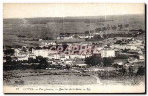 Old Postcard Vittel General view Quartier de la Gare