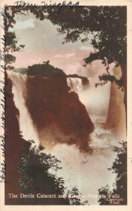 RPPC DEVILS CATARACT GORGE VICTORIA FALLS SOUTH AFRICA REAL PHOTO POSTCARD 1939