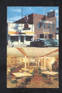 CAMDENTON MISSOURI OWL CAFÉ RESTAURANT INTERIOR OLD CARS ADVERTISING POSTCARD