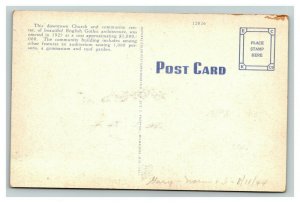 Vintage 1940's Postcard First M.E. Church & Community House Gary Indiana