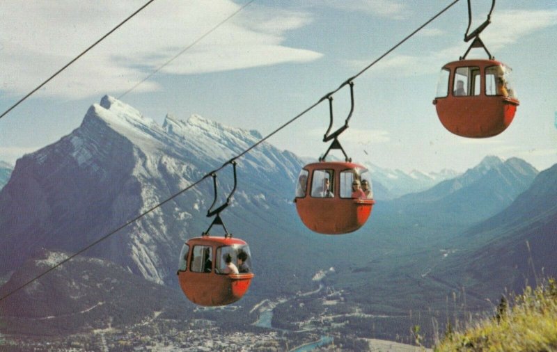 BANFF , Alberta , Canada , 50-60s ;  Cablecars , Mt Norquay