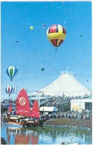 Hot Air Balloons over U.S. Pavilion Expo'74 Spokane WA