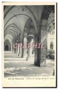 Old Postcard Aix en Provence Cloister of the Sacred Heart College