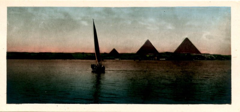 Egypt - Pyramids During the Inundation *RPPC  (2.75 X 5.875)