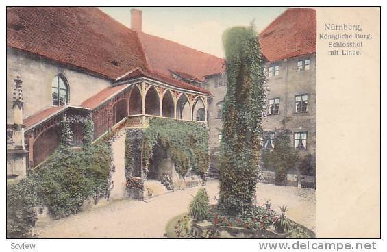 Konigliche Burg, Schlosshof Mit Linde, Nurnberg (Bavaria), Germany, 1900-1910s