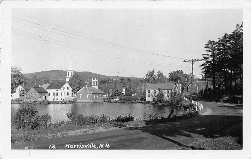 Morrisville NH Town View RPPC Postcard