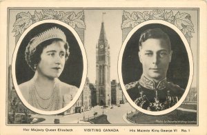 Postcard 1930s UK Royalty King George VI Canada Visit Photogelatine 23-7929