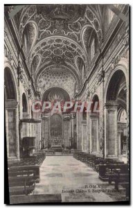 Old Postcard Roma Interno Chiesa Luigi Francesi