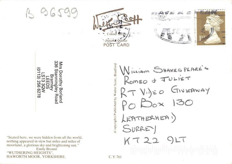 B96599 haworth moor yorkshire  uk