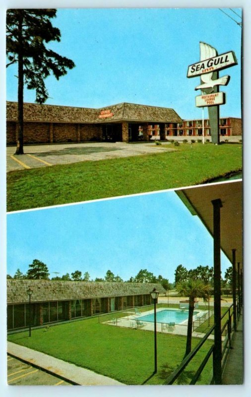 PAWLEY'S ISLAND, South Carolina SC ~ Roadside SEA GULL INN & Restaurant Postcard 