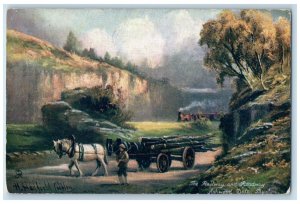 c1910 Railway and Roadway Ashwood Dale Buxton Oilette Tuck Art Postcard