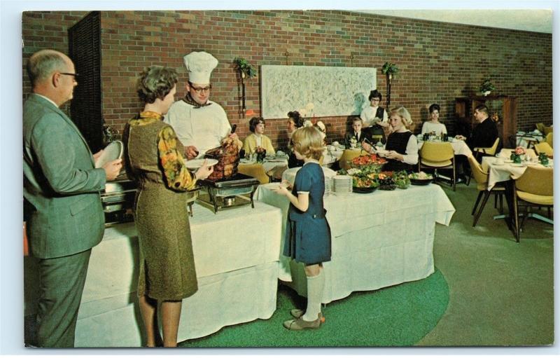 Alma College Campus Michigan The Heather Room Public Dining Vintage Postcard A73