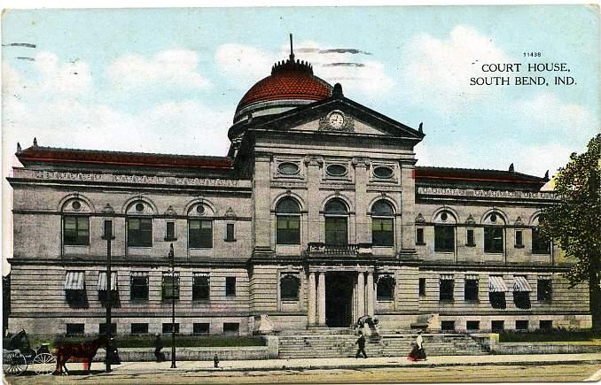 Court House at South Bend IN, Indiana - pm 1914