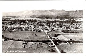 RPPC, Tillamook OR Oregon  HOMES & CITY  Bird's Eye View  VINTAGE Photo Postcard