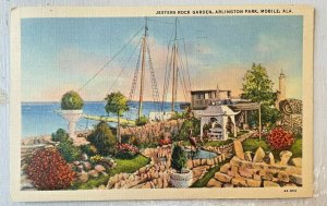 Vintage Postcard 1934 Jesters Rock Garden Arlington Park Mobile Alabama (AL)