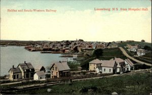 Lunenburg Nova Scotia NS Vew from Hospital Hall c1910 Vintage Postcard