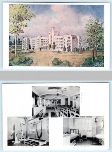 2 Postcards OWARI PROVINCE, JAPAN ~ Interior/Exterior RED CROSS SOCIETY HOSPITAL