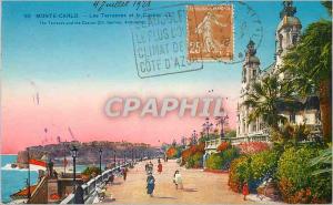 Old Postcard Monte Carlo Casino and Les Terrasses