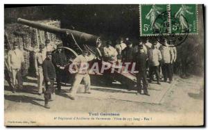 Postcard Old Army 6th regiment of Toul & # Fortress 39Artillerie Piece 155