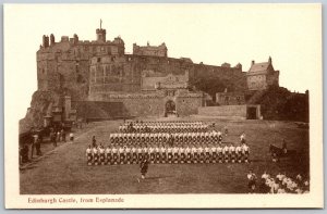 Vtg Scotland Edinburgh Castle From Esplanade 1910s View Old Postcard