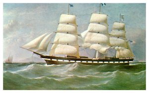 Ship Aurora Painted in 1856 by S Walters in Whaling Museum Boat Postcard