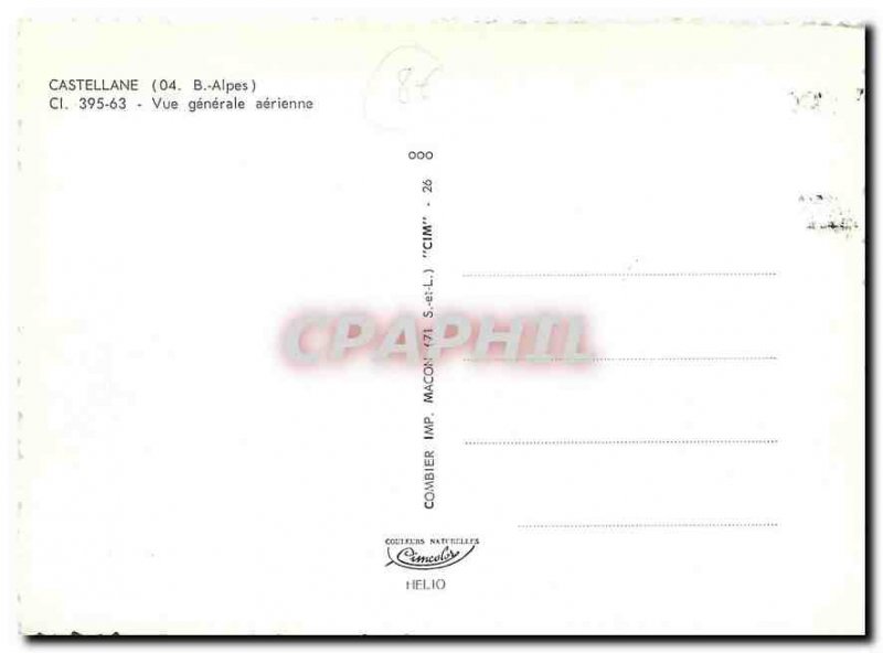 Postcard Modern B Castellane Alps Aerial View General