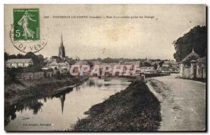 Fontenay le Comte Old Postcard View of & # 39ensemble taking the tow