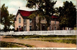 Postcard St. Joseph's Hospital in Deer Lodge, Montana