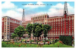 Postcard HOTEL SCENE Atlanta Georgia GA AQ6288