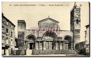 Old Postcard Saint Gilles Du Gard The Western Church Facade