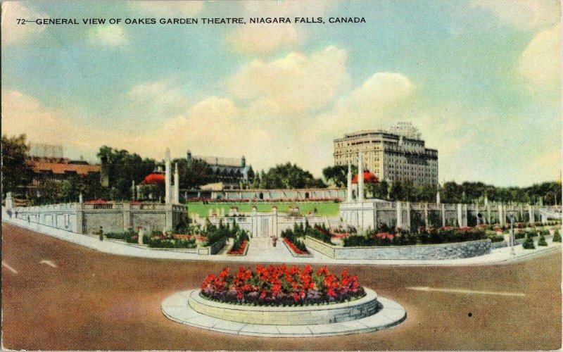 General View Oakes Garden Theatre Niagara Falls Canada Divided Back Postcard UNP 