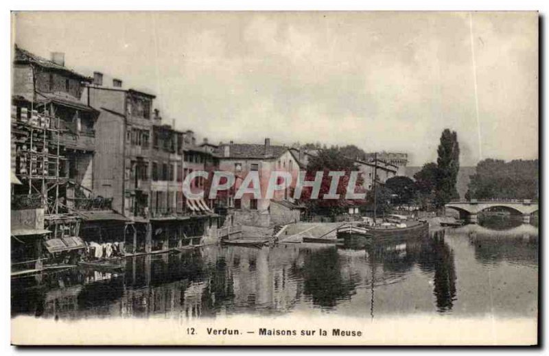 Verdun Old Postcard Houses on the Meuse