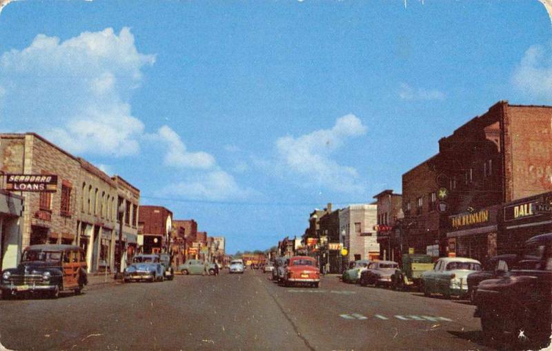 East Moline Illinois Downtown Street Scene Vintage Postcard K56730