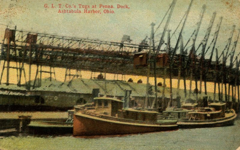 OH - Ashtabula Harbor. G.L.T. Co's. Tugs at Pennsylvania Dock