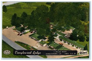 c1940's Aerial View Of Tanglewood Lodge Shreveport Louisiana LA Cars Postcard