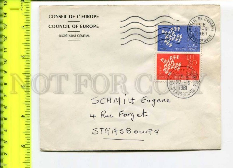 425089 FRANCE Council of Europe 1961 year Strasbourg European Parliament COVER