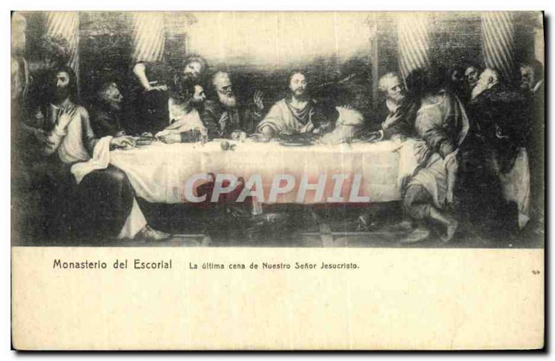 Old Postcard Monasterlo del Escorial La ultima cena de Nuestro Señor Jesucristo