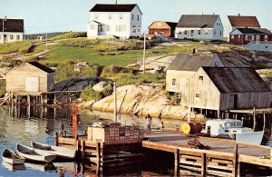 PEGGY'S COVE Nova Scotia, Canada Granite Playground c1950s Vintage Postcard