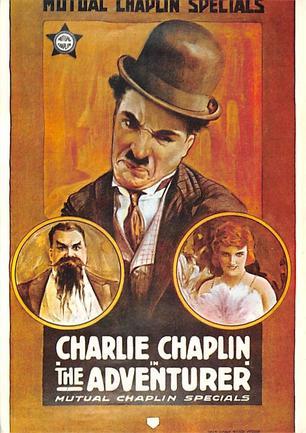 Charlie Chaplin, The Adventurer Movie Poster  