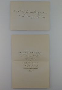 Vintage September 12th 1947 Wedding Marriage Invitation With Envelope