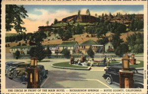 Richardson Springs California CA Main Hotel Linen Vintage Postcard